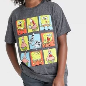 Boys' SpongeBob
SquarePants Short Sleeve Graphic T-
Shirt - Gray M, L, XL